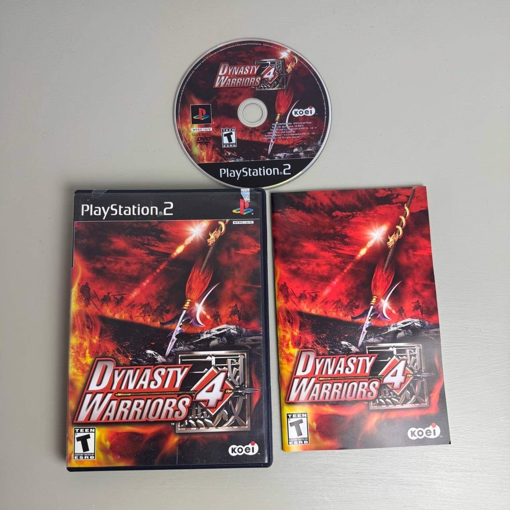 Koei Dynasty Warriors 4 Video Game PS2 NTSC CIB Complete Manual 2003 Action